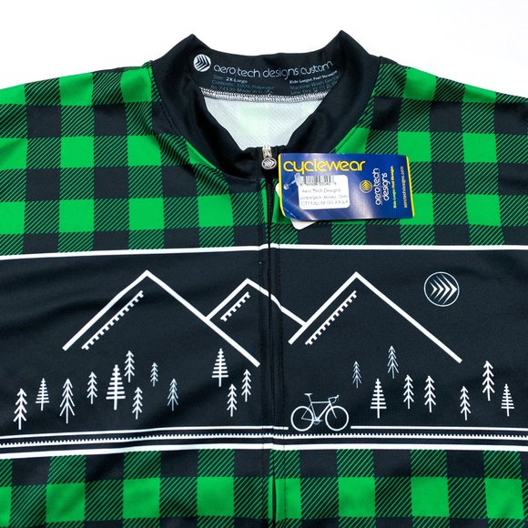 Aero Tech Long Sleeve Sprint Jersey Lumberjack Brushed Fleece Cycling Jersey NEW - Picture 3 of 5